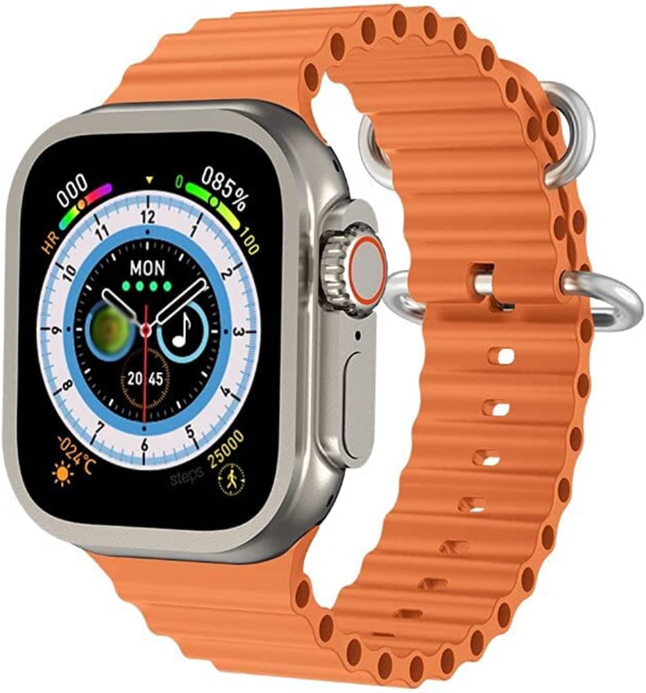 Smartwatch Ultra Pro con 2 Naranja con 2 correas
