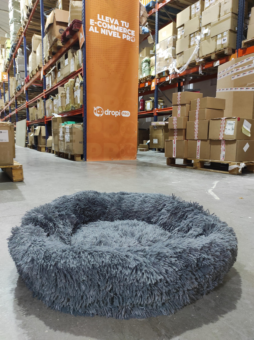 Cama Perro Grande Gris Claro 70 cm