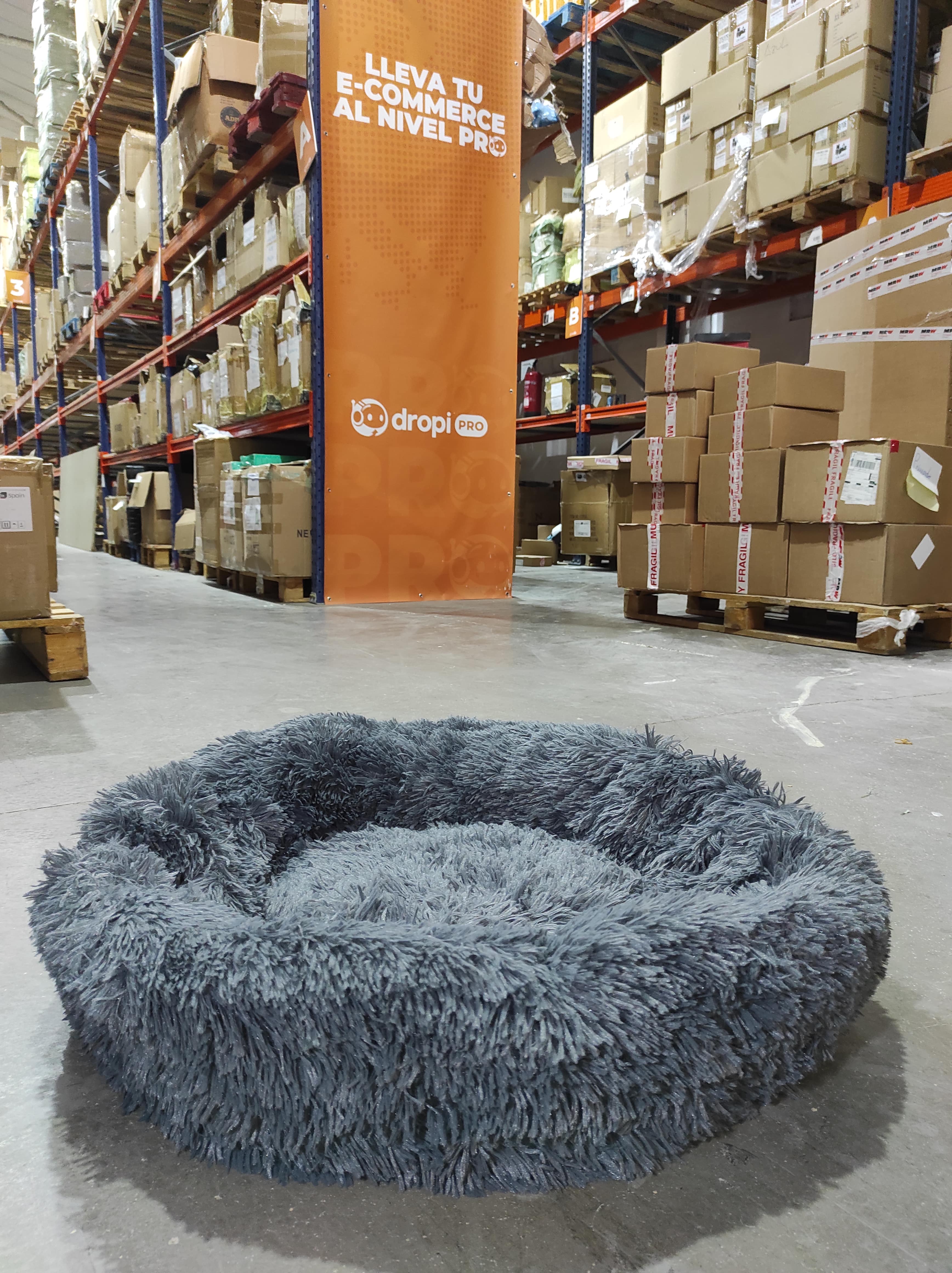 Cama Perro Grande Gris Claro 70 cm